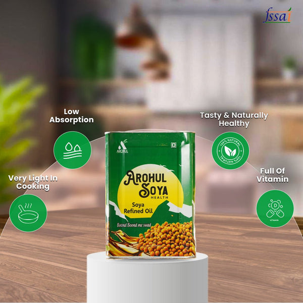 Arohul Soyabean Refined Oil 15 Kg Iron Tin