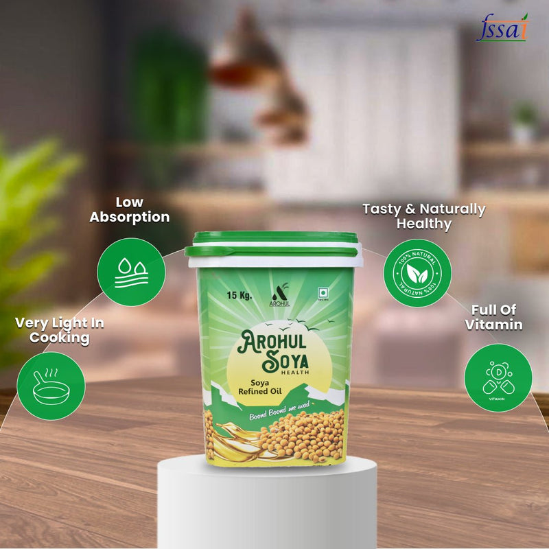 Arohul Soyabean Refined Oil 15 Kg Bucket