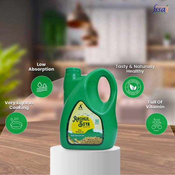 Arohul Refined Soybean Oil 5 Litres HDP Jar